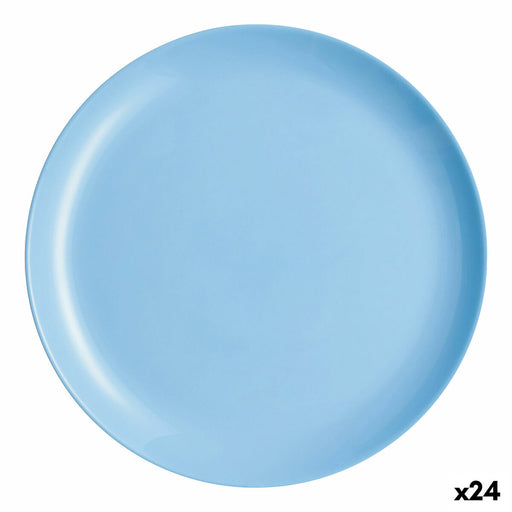 Flat plate Luminarc Diwali Blue Glass (25 cm) (24 Units)