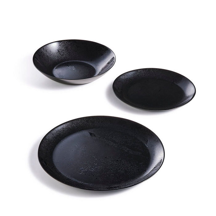 Deep Plate Luminarc Diana Black Glass (20 cm) (24 Units)