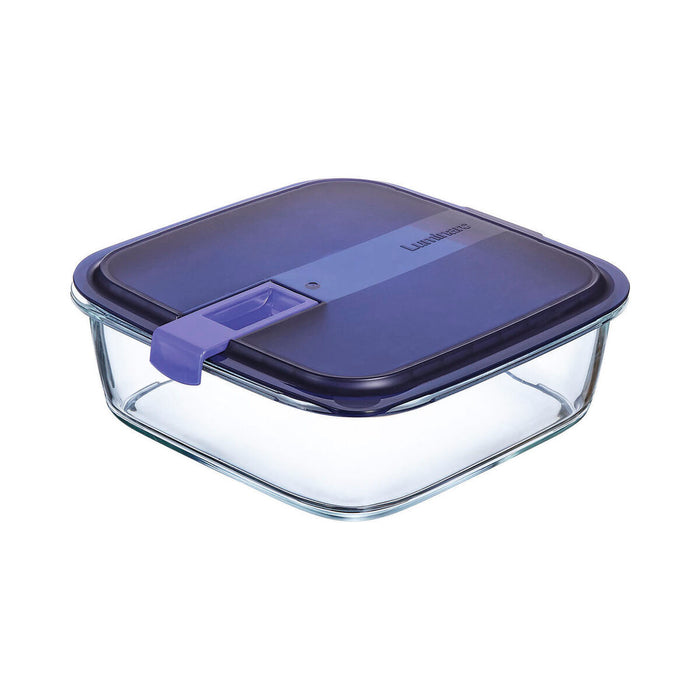 Hermetic Lunch Box Luminarc Easy Box Blue 2,5 L Glass (6 Units)