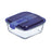 Hermetic Lunch Box Luminarc Easy Box Blue Glass (760 ml) (6 Units)