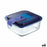 Hermetic Lunch Box Luminarc Easy Box Blue Glass (6 Units) (1,22 L)