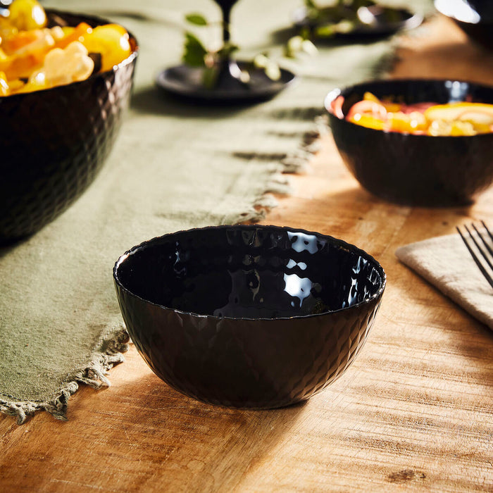 Bowl Luminarc Pampille Black Glass (13 cm) (24 Units)