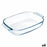 Serving Platter Pyrex Classic Rectangular Transparent Glass 35 x 23 cm (6 Units)