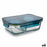 Compartment Lunchbox Quid Astral Blue Glass (520 ml + 350 ml) (6 Units)