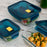 Lunchbox with Cutlery Comparment Quid Astral Blue Glass (6 Units) (1,04 L)