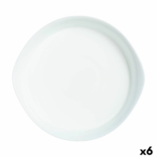 Serving Platter Luminarc Smart Cuisine Circular White Glass Ø 28 cm (6 Units)