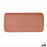 Snack tray Bidasoa Gio Rectangular 28 x 14 cm Ceramic Brown (4 Units)