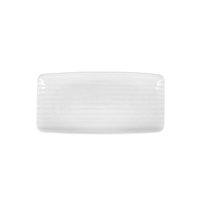 Snack tray Ariane Artisan Ceramic White 30 x 15 cm (6 Units)