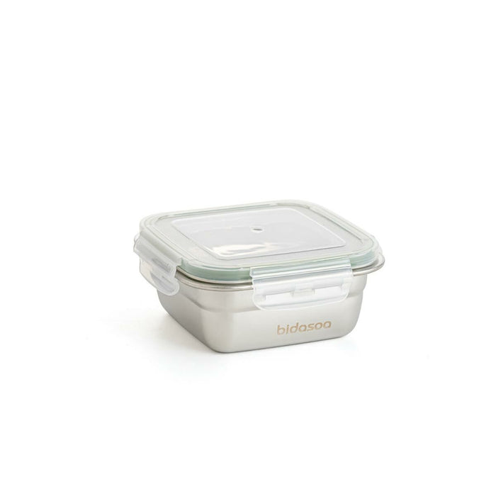Hermetic Lunch Box Bidasoa Theo 12,5 x 12,5 x 6 cm Silver 400 ml Metal (6 Units)