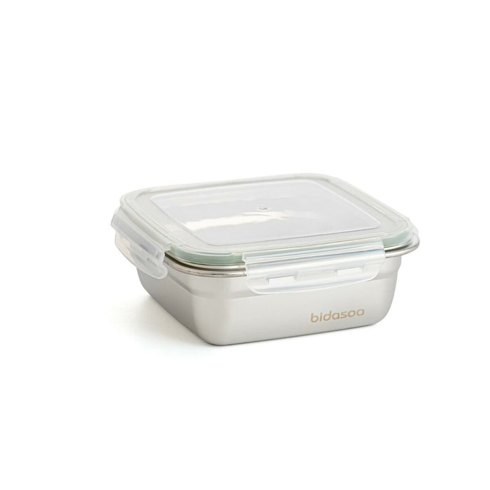 Hermetic Lunch Box Bidasoa Theo 15,3 x 15,3 x 6,3 cm Silver 750 ml Metal (6 Units)