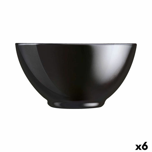 Bowl Luminarc Flashy Black Glass 500 ml (6 Units)