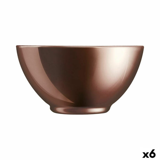 Bowl Luminarc Flashy Brown Glass 500 ml (6 Units)