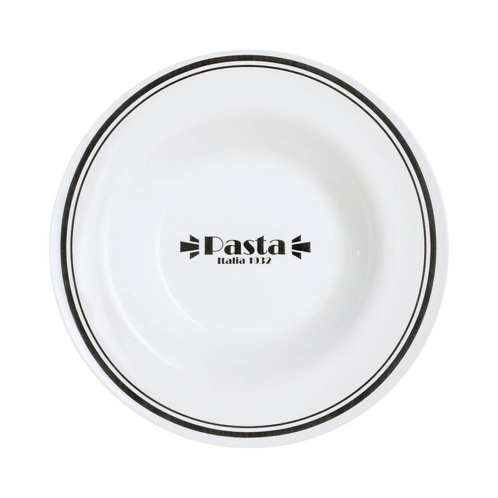 Pasta Dish Luminarc Friends Time Bistro White/Black Glass 28,5 cm (12 Units)