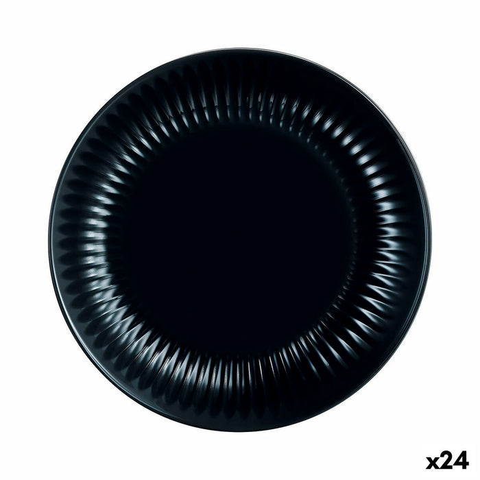 Dessert dish Luminarc Cottage Black Glass 19 cm (24 Units)