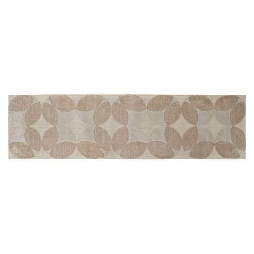 Carpet DKD Home Decor Beige Polyester Circles (60 x 240 x 0.9 cm)