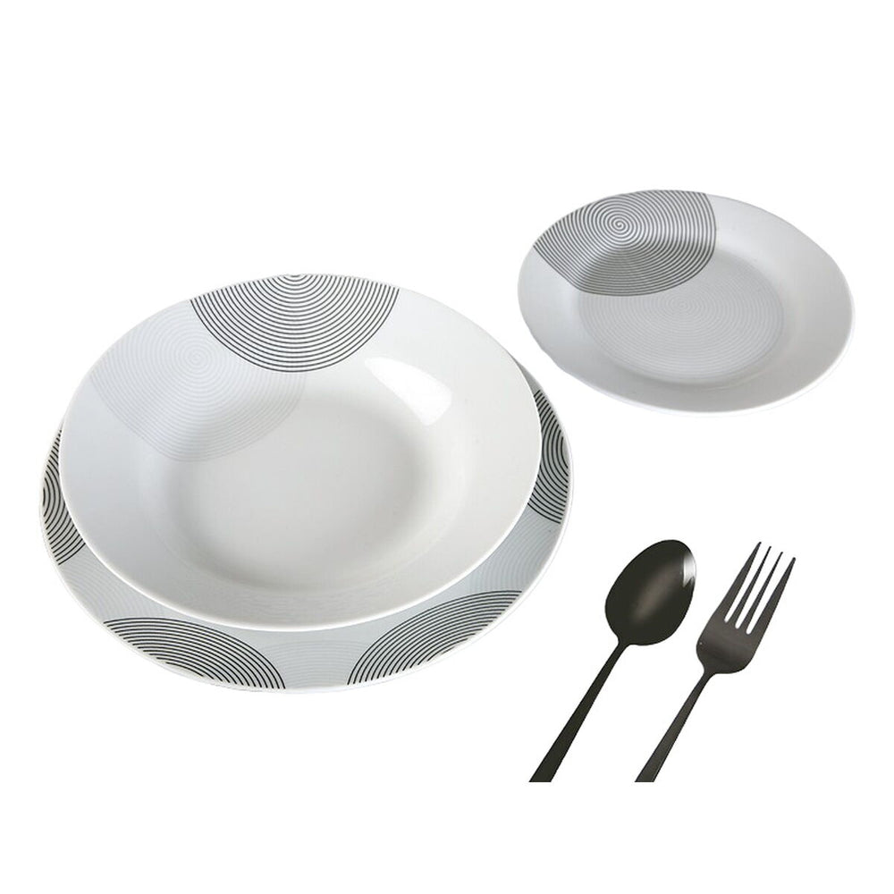 Tableware Versa Spring Mom 18 Pieces Porcelain 26 x 26 cm