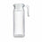 Jug Stripes Transparent White Plastic Glass 1 L