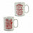 Mug Coffee Porcelain Red White 500 ml 24 Units