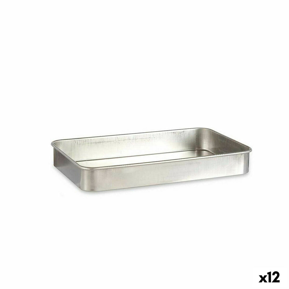 Roasting Tin 32 x 7 x 51,5 cm Silver Aluminium 12 Units