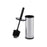 Toilet Brush Black Silver Plastic (9 x 37 x 9 cm) (12 Units)