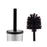 Toilet Brush Black Silver Plastic (9 x 37 x 9 cm) (12 Units)