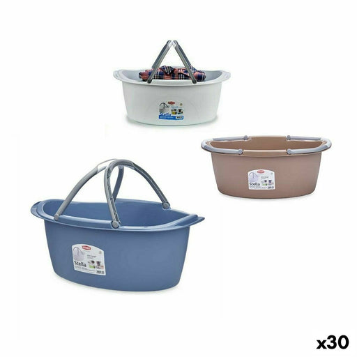 Multi-purpose basket Stefanplast With handles Plastic 25 L 59 x 23 x 38 cm (30 Units)