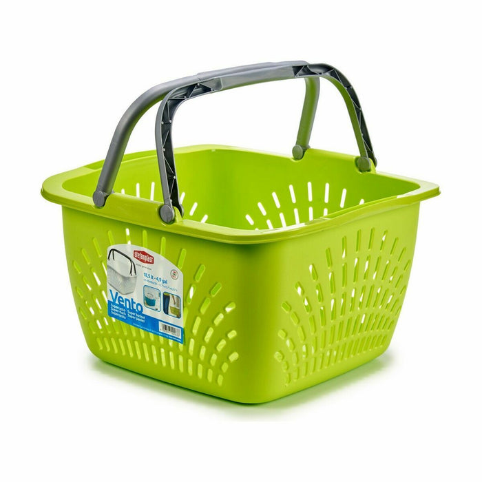 Multi-purpose basket Stefanplast With handles Plastic 18 L 39 x 21,5 x 39 cm (30 Units)