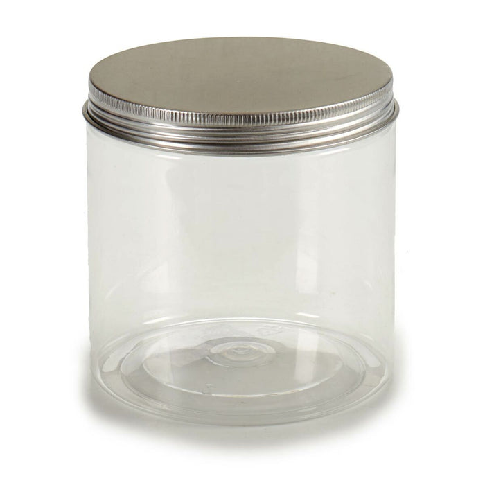 Tin Transparent Silver Aluminium Plastic 600 ml (72 Units)