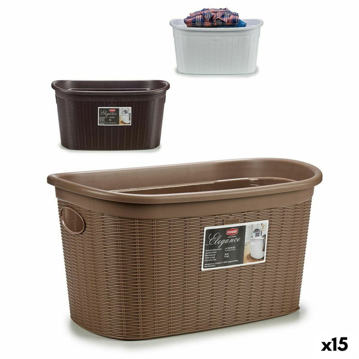 Laundry Basket Stefanplast Elegance Plastic 35 L 37 x 26 x 57,5 cm (15 Units)