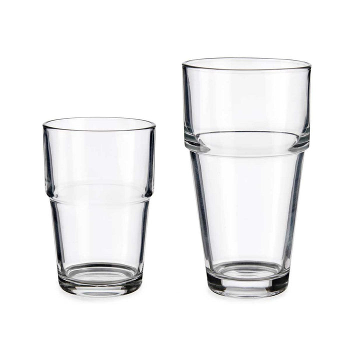 Set of glasses Transparent Glass 260 ml 370 ml (4 Units)