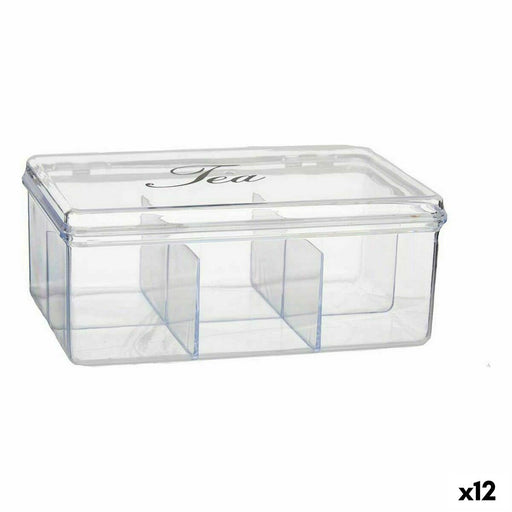 Organiser Tea Plastic 21,5 x 9 x 15 cm (12 Units)