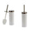 Toilet Brush White Silver Plastic 9,5 x 38,5 x 9,5 cm (6 Units)