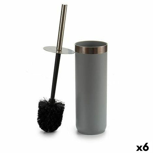 Toilet Brush Black Grey Plastic 9,5 x 38,5 x 9,5 cm (6 Units)