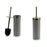 Toilet Brush Black Grey Plastic 9,5 x 38,5 x 9,5 cm (6 Units)