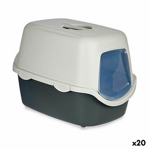 Cat Litter Box Stefanplast Anthracite Light grey Plastic 56,5 x 39,5 x 39 cm (20 Units)