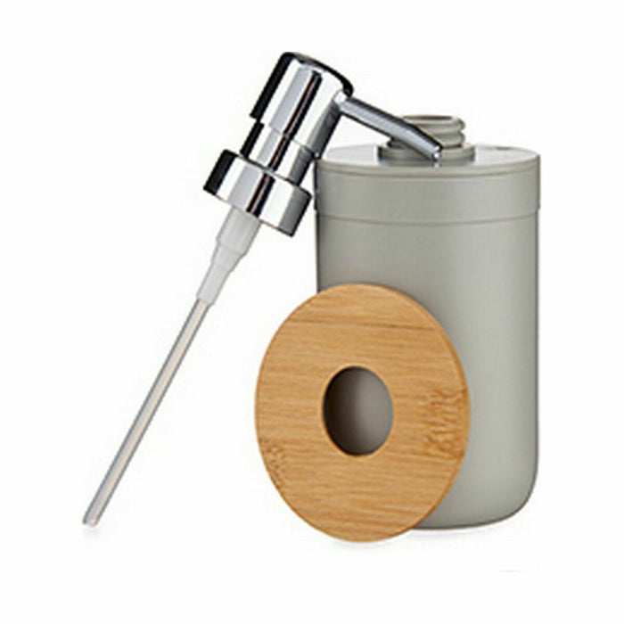 Soap Dispenser Grey Bamboo polypropylene 350 ml (6 Units)