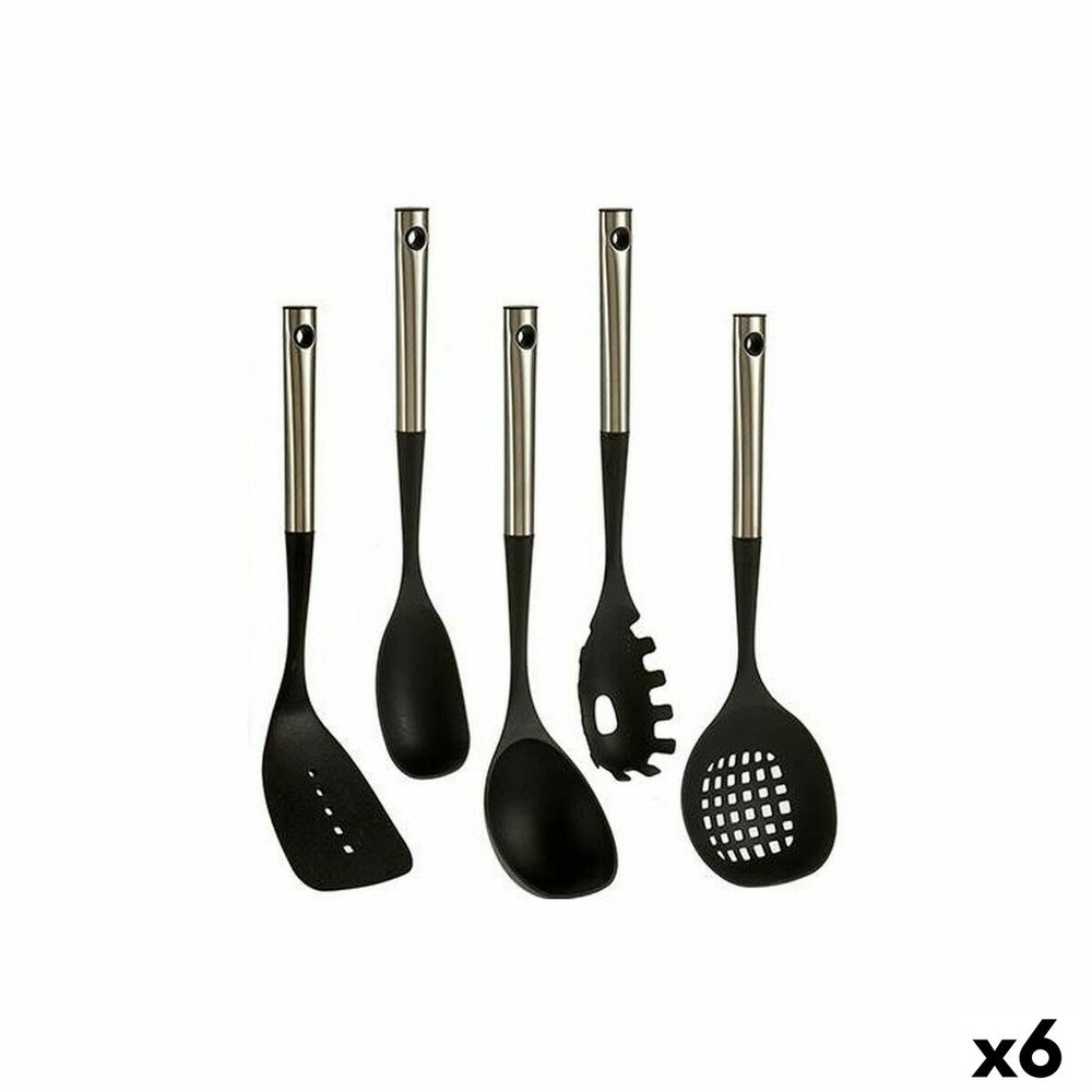 Set of Kitchen Utensils Black Plastic 8,5 x 35 x 20,5 cm (6 Units)