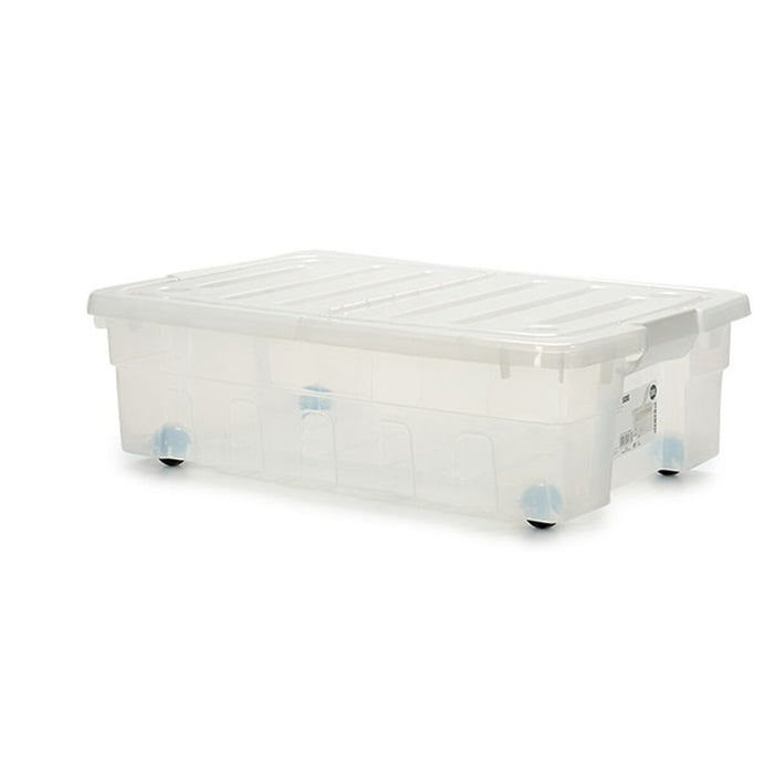 Storage Box with Wheels 30 L 40 x 18 x 59,5 cm (14 Units)