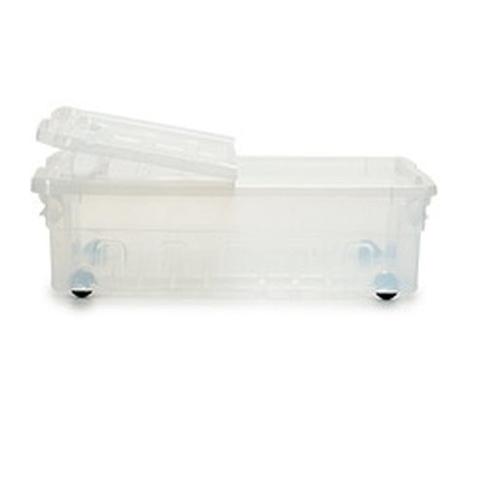 Storage Box with Wheels 30 L 40 x 18 x 59,5 cm (14 Units)