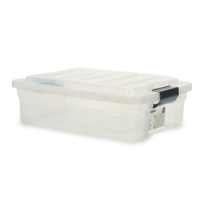 Storage Box with Lid Transparent Plastic 35 x 14 x 47 cm (14 Units)