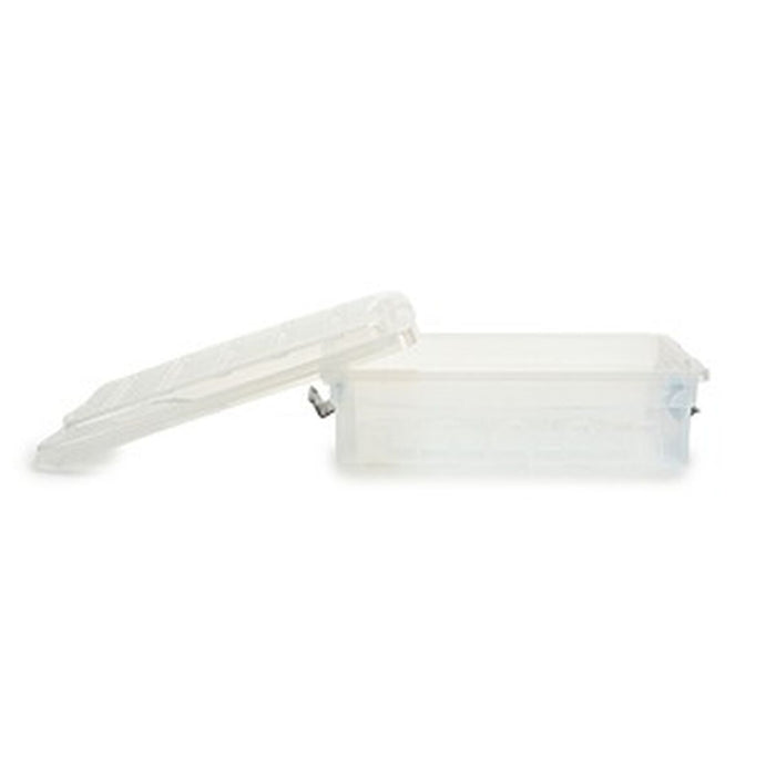 Storage Box with Lid Transparent Plastic 35 x 14 x 47 cm (14 Units)