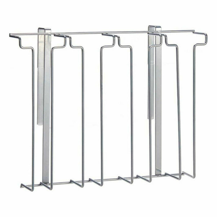 Glass Stand Steel 35,5 x 25,5 x 7,5 cm (4 Units)