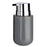 Soap Dispenser Grey Silver Metal Ceramic 350 ml (6 Units)