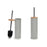 Toilet Brush Brown Black Grey Bamboo polypropylene 9,5 x 39 x 9,5 cm (6 Units)