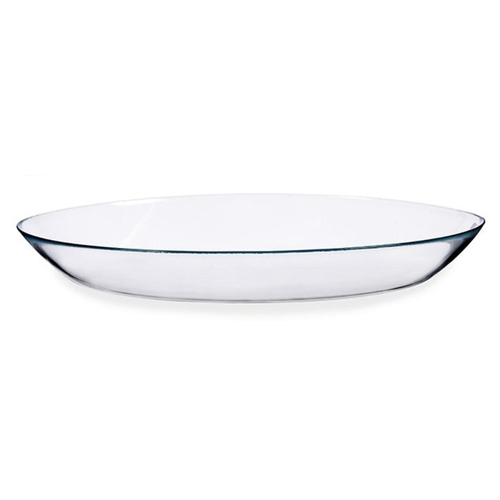 Serving Platter Invitation Oval Transparent Glass 26 x 5 x 34 cm (4 Units)