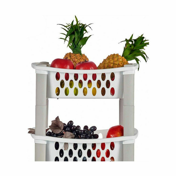 Vegetable trolley Stefanplast White Anthracite Plastic 40 x 29,5 x 68,5 cm (44 Unidades)