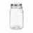 Jar Hermetically sealed Transparent Silver Glass 1,5 L 13 x 20 x 11,3 cm (12 Units)