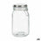 Jar Hermetically sealed Transparent Silver Glass 1,5 L 13 x 20 x 11,3 cm (12 Units)