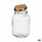 Jar Hermetically sealed Transparent Copper Glass 1,5 L 11,3 x 19,8 x 11,3 cm (12 Units)