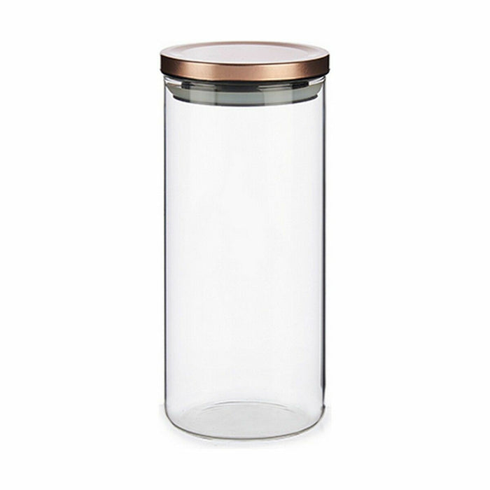 Jar Hermetically sealed Copper Silicone Steel 1,38 L 10,2 x 22,8 x 10,2 cm (12 Units)